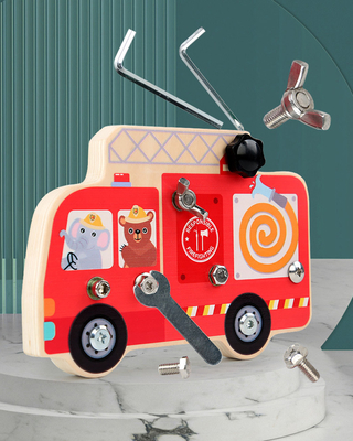 Busy Board Screw Bolt ชุดของเล่นสำหรับเด็ก Workbench ของเล่นไม้ Montessori