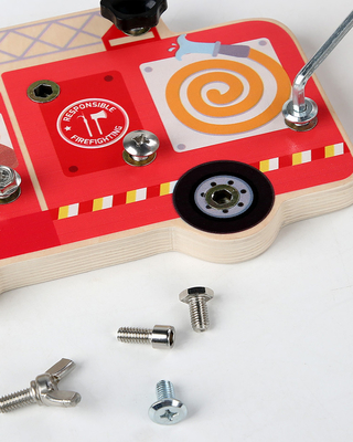 Busy Board Screw Bolt ชุดของเล่นสำหรับเด็ก Workbench ของเล่นไม้ Montessori
