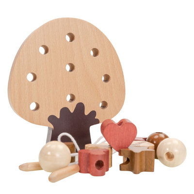 ของเล่นลูกปัดไม้สำหรับเด็ก Beech All Solid สำหรับเด็กอายุ 3 ปี