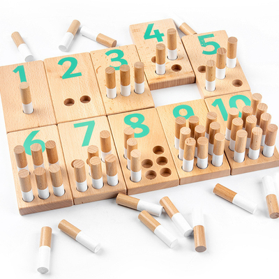 ไม้ Montessori กระดานเล็บการเรียนรู้ดิจิตอล 1.6 ความรู้ความเข้าใจดิจิทัลสำหรับเด็ก
