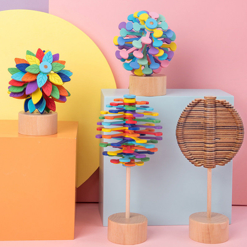 Marca Dragon Color Montessori ของเล่นบีบอัดไม้