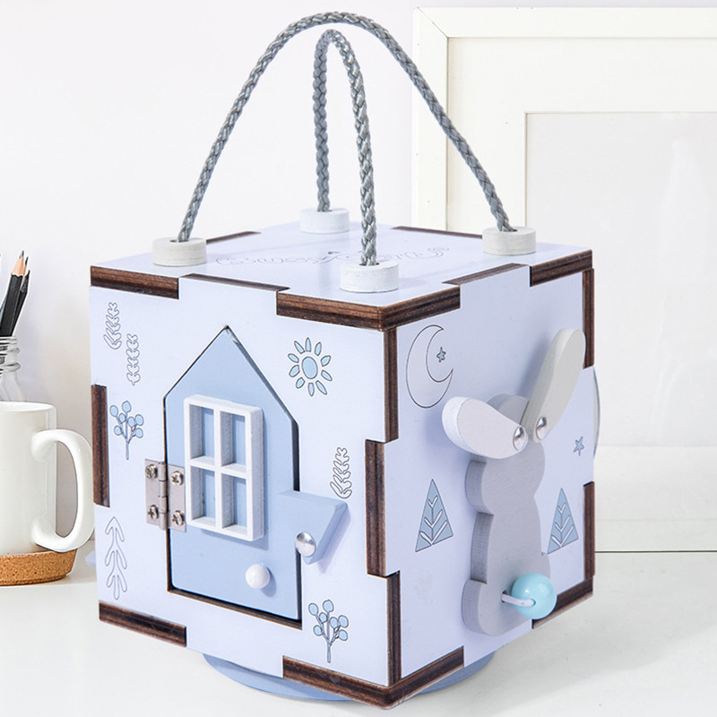 เด็ก Unisex Montessori กระดานไม้ไม่ว่างสำหรับทักษะยนต์ปรับ Trave
